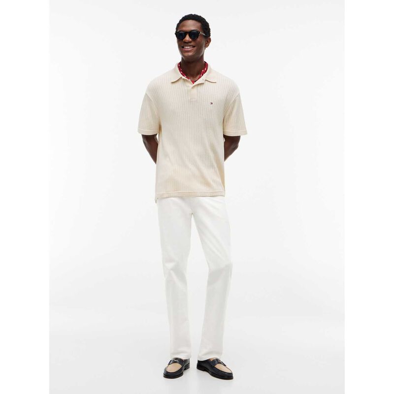 Tommy Hilfiger Relaxed Fit Open Knit Polo Shirt image number 3